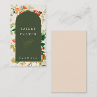 Vintage Floral Arch Designer Business Card