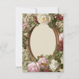 Vintage Floral Art Nouveau Card