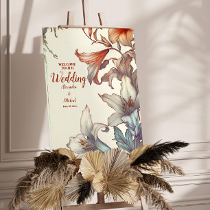 Vintage Floral Art Nouveau Wedding Foam Board