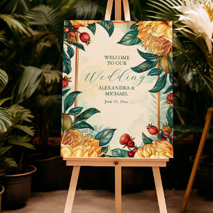 Vintage Floral Art Nouveau Wedding Foam Board