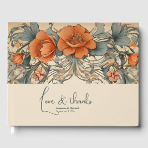 Vintage Floral Art Nouveau Wedding Guest Book