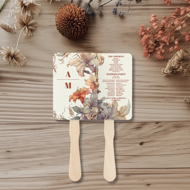 Vintage Floral Art Nouveau Wedding Hand Fan (Creator Uploaded)