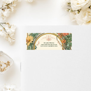 Vintage Floral Art Nouveau Wedding Label