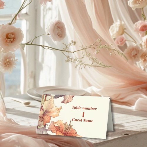 Vintage Floral Art Nouveau Wedding Place Card