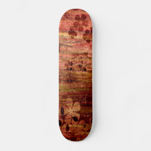 Vintage Floral Art Wood Skateboard Deck