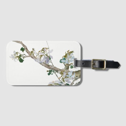 Vintage Floral Asian Style Pastel Colors Luggage Tag