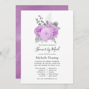 Vintage Floral Baby or Bridal Shower by Mail Invitation