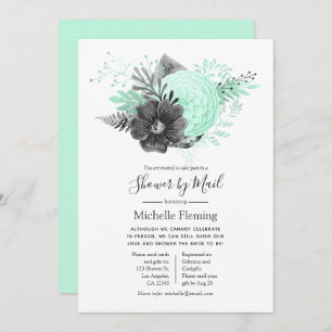 Vintage Floral Baby or Bridal Shower by Mail Invitation