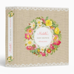 Vintage Floral Baby Shower Or Birthday Binder