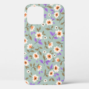 Vintage floral background. Floral pattern with sma iPhone 12 Case
