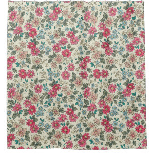 Vintage floral background. Floral pattern with sma Shower Curtain