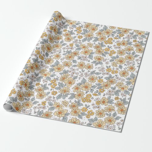 Vintage floral background Floral pattern with sma Wrapping Paper