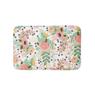 Vintage Floral Bath Mat