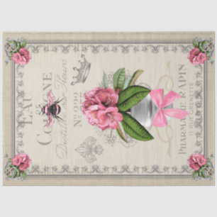 Vintage Floral Bee Decoupage Crafting Tissue Paper
