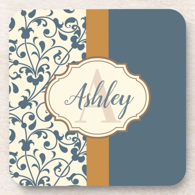 Vintage Floral Beverage Coaster (Front)