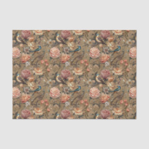 Vintage Floral Bird Tissue Paper