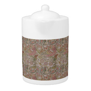 Vintage Floral Bird William Morris Dove and Rose Teapot