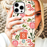 Vintage Floral Birds Botanical Pattern Monogram iPhone X Case<br><div class="desc">Vintage Floral Birds Botanical Pattern Monogram iPhone X Case. This retro trendy design features stylish botanical flowers and birds. Personalize this custom design with your own monogram initial.</div>