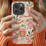 Vintage Floral Birds Botanical Pattern Monogram iPhone X Case<br><div class="desc">Vintage Floral Birds Botanical Pattern Monogram iPhone X Case. This retro trendy design features stylish botanical flowers and birds. Personalize this custom design with your own monogram initial.</div>