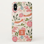 Vintage Floral Birds Botanical Pattern Monogram iPhone X Case<br><div class="desc">Vintage Floral Birds Botanical Pattern Monogram iPhone X Case. This retro trendy design features stylish botanical flowers and birds. Personalize this custom design with your own monogram initial.</div>