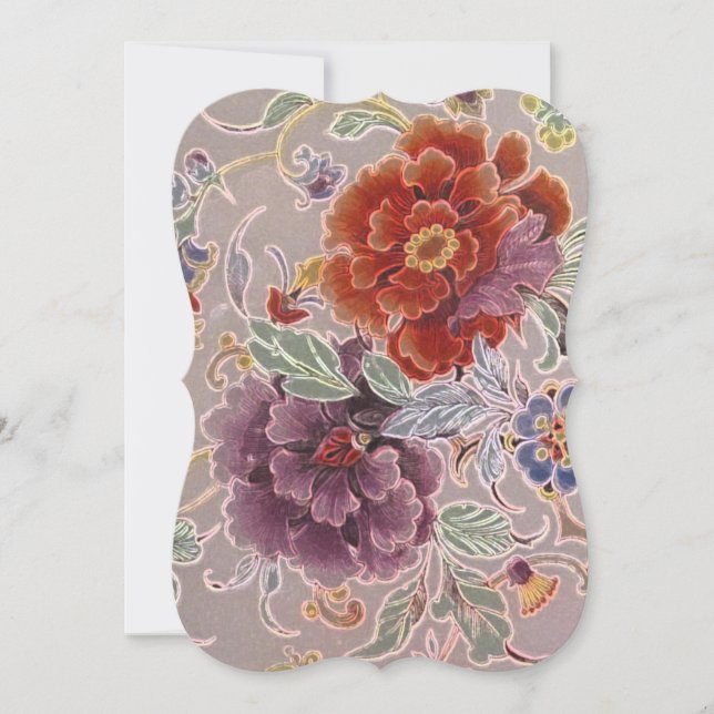 Vintage Floral Birthday Celebration Invitation (Front)