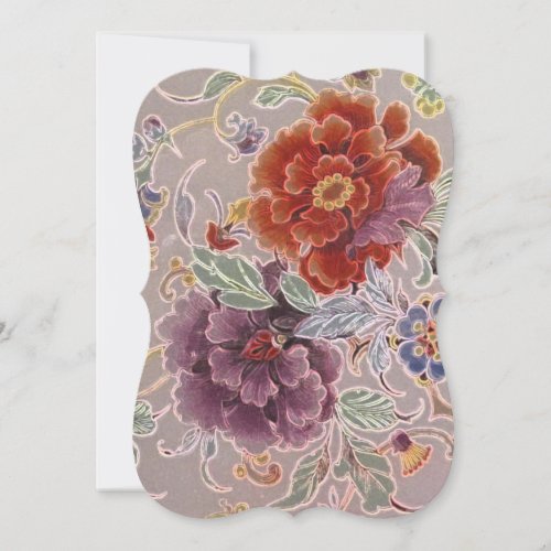 Vintage Floral Birthday Celebration Personalized Announcement