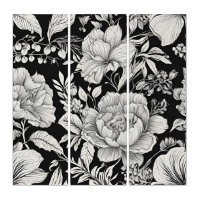 Vintage Floral Black and White Classic