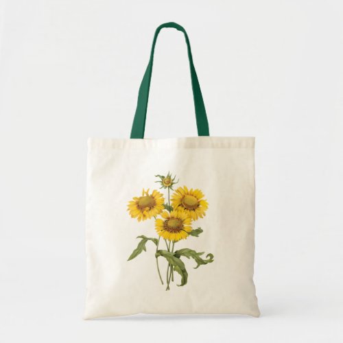 Vintage Floral Blanket Flower Sunflower by Redoute Tote Bag