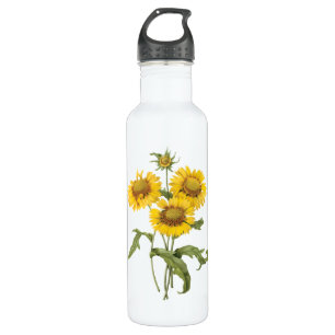 Vintage Floral Blanket Flower Sunflower by Redoute Water Bottle