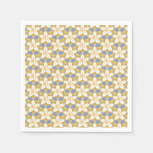 Vintage Floral blue and yellow Jonquil pattern Napkins
