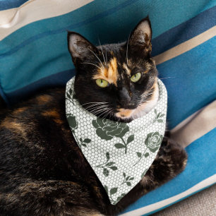 vintage floral blue pattern bandana