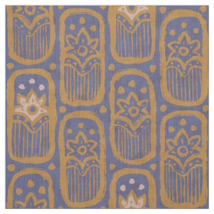 Vintage floral blue pattern in Indian style. Fabric