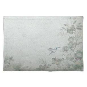 Vintage Floral Blue Placemat