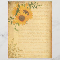 Parchment Texture Sheets - Floral 9