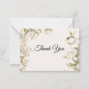 Vintage Floral Border Note Card