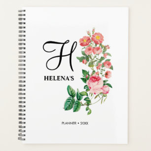 Vintage Floral Botanical Customized Monogram Planner