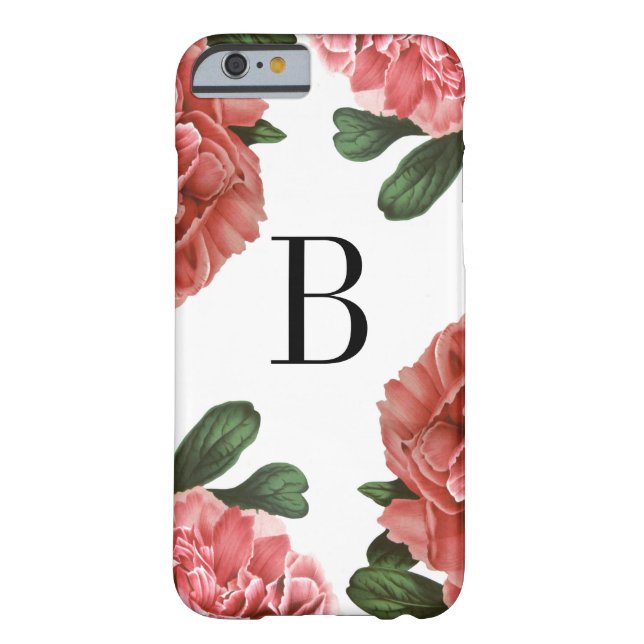 Vintage Floral Botanical | Monogram Phone Case (Back)