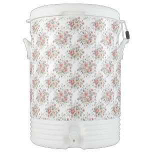 vintage floral bouquets beverage cooler