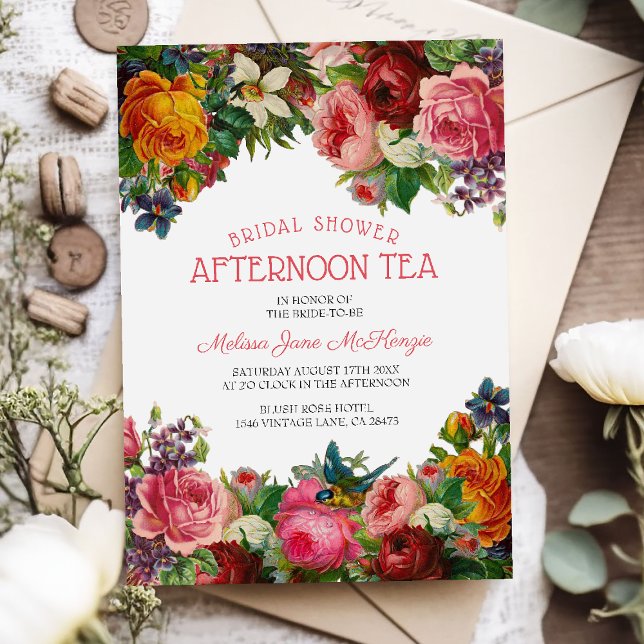 Vintage Floral | Bridal Afternoon Tea Invitation (Creator Uploaded)
