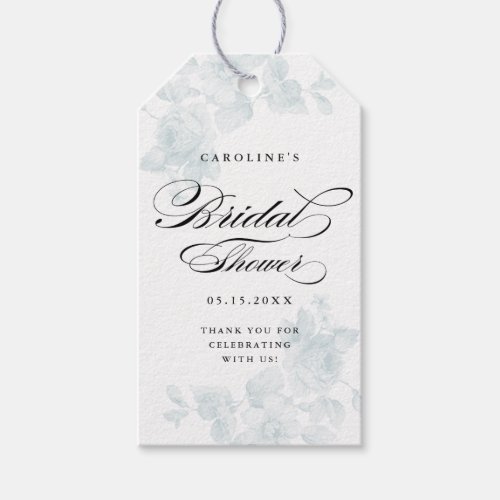 Vintage floral bridal shower favor tag  gift tag