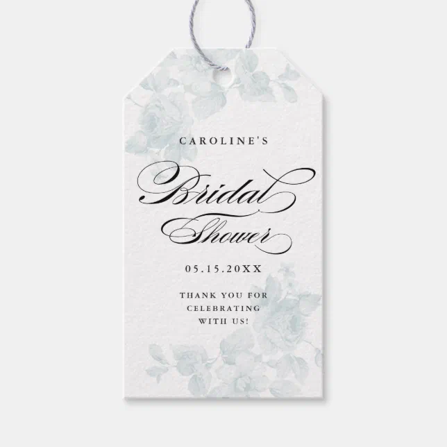 Vintage floral bridal shower favor tag | gift tag | Zazzle