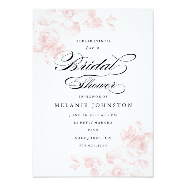 Vintage floral | Bridal Shower Invitation