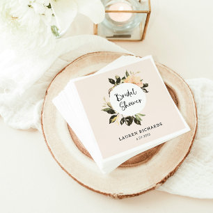 Vintage Floral Bridal Shower Napkins