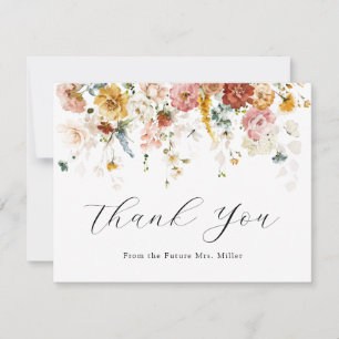 Vintage Floral Bridal Shower Thank You