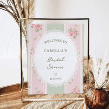 Vintage Floral Bridal Shower Welcome