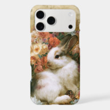 Vintage Floral Bunny iPhone Case 