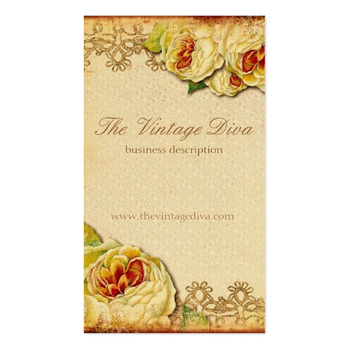 Vintage Floral Business Card Business Card Templates
