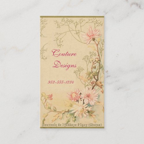 Vintage floral Business card
