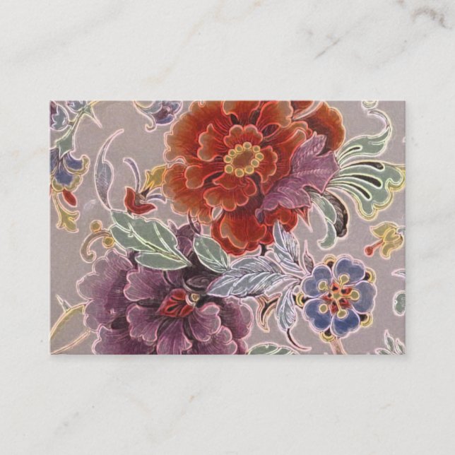 Vintage Floral Business Card (Front)