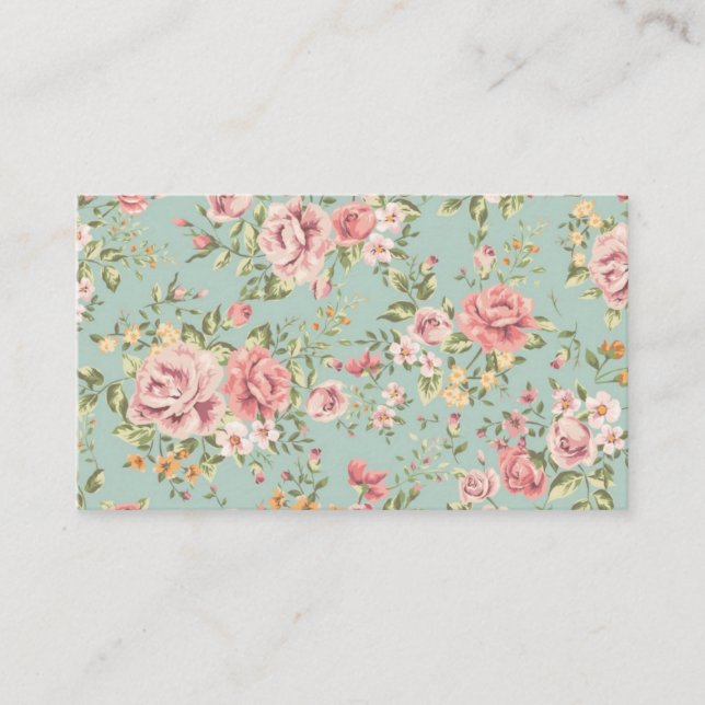 Vintage Floral Business Card (Front)